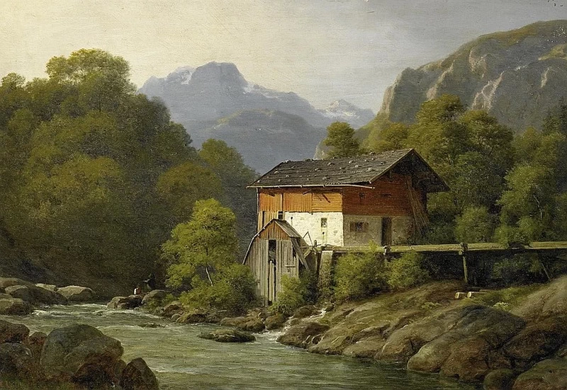 Mulino ad acqua nelle Alpi